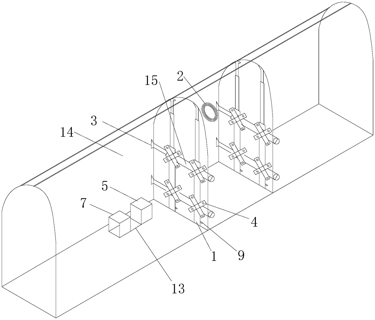 Temporary and rapid sealing device and method for mine disaster area