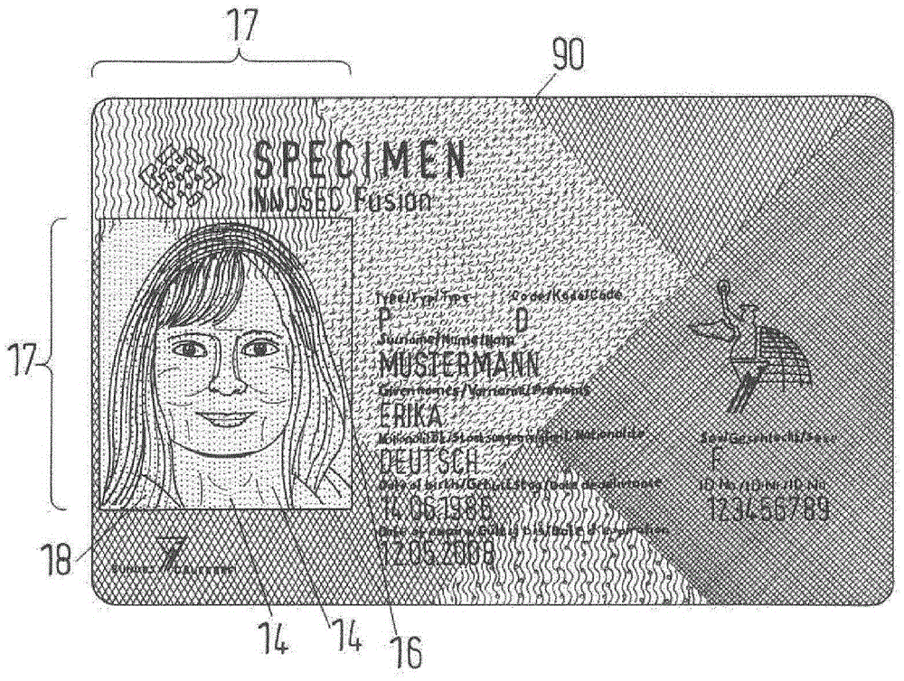 Method for producing an individualized security document having recesses