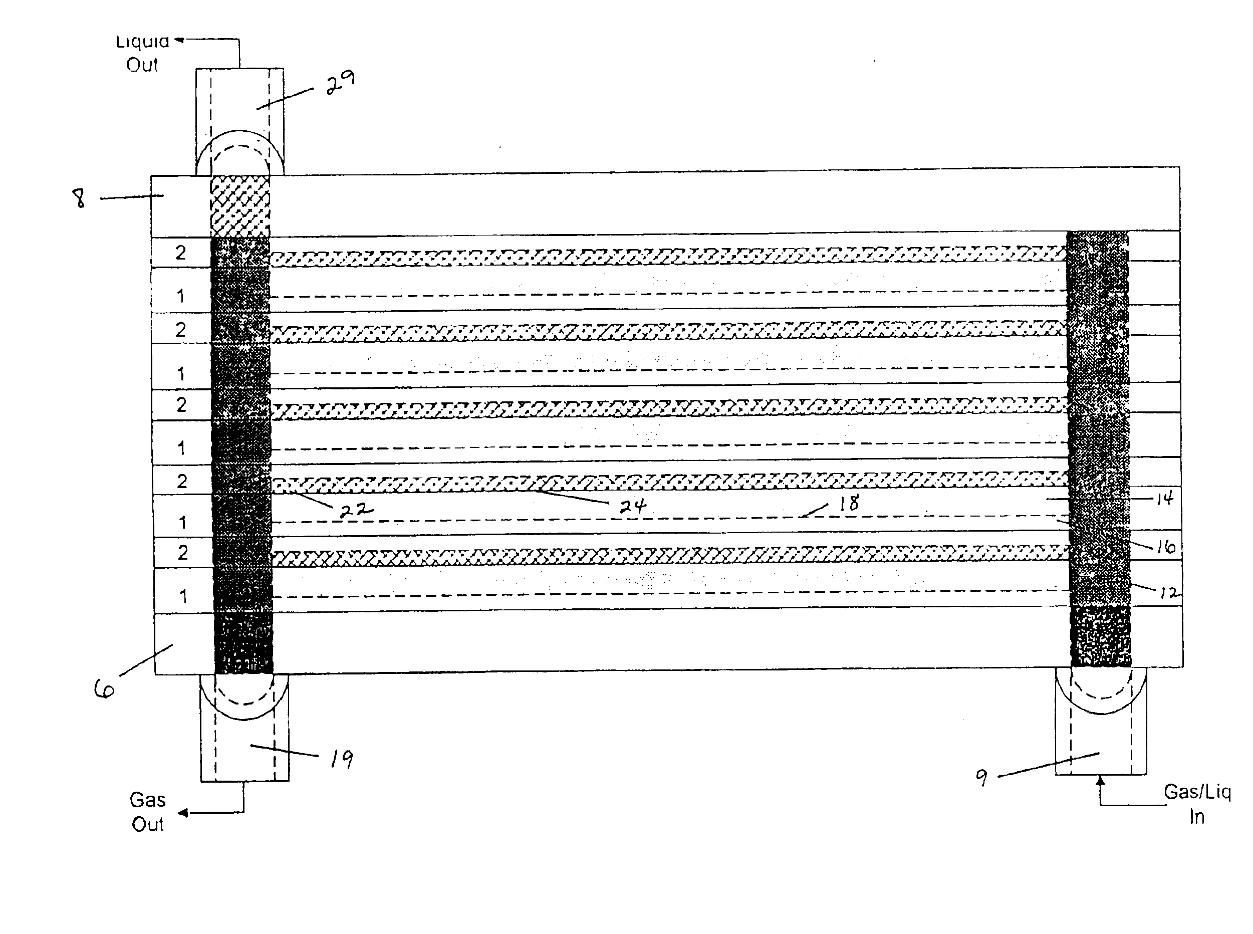 Conditions for fluid separations in microchannels, capillary-driven fluid separations, and laminated devices capable of separating fluids