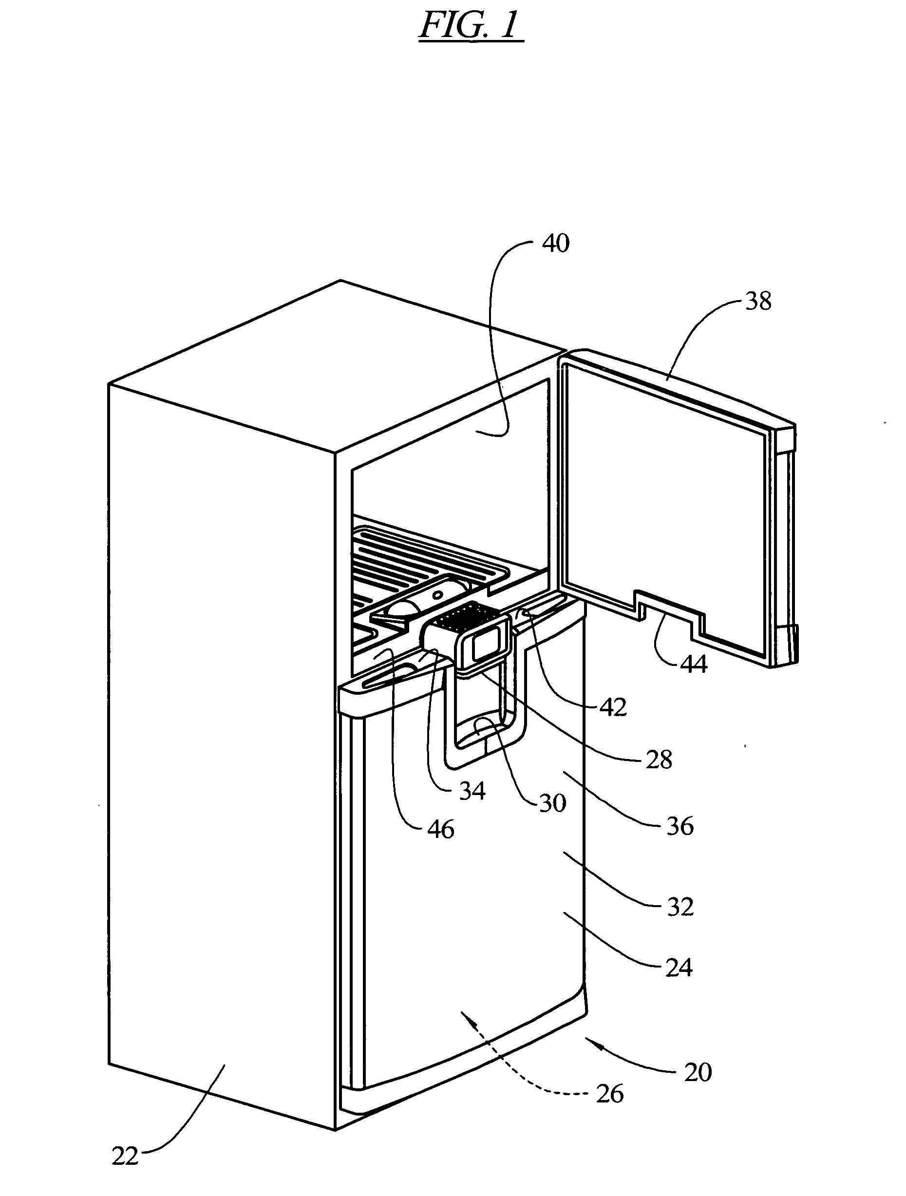 Integrated center rail dispenser