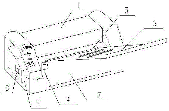 A plastic laminating machine based on automatic film pushing mechanism