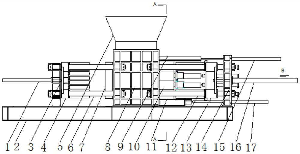 Hydraulic horizontal extrusion type impurity separation equipment for water-containing viscous sludge material