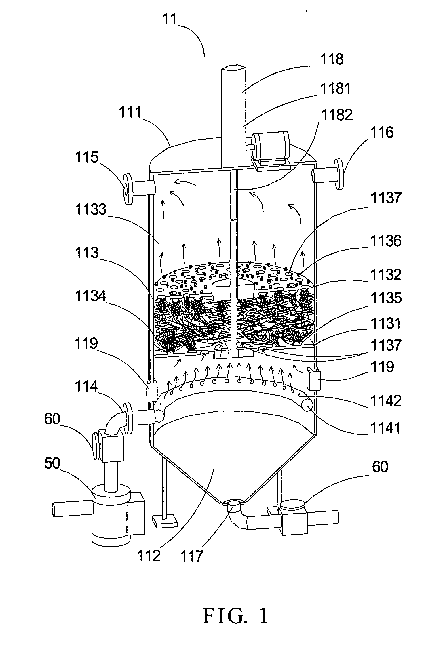 Water purification and treatment apparatus and treatment process using the apparatus