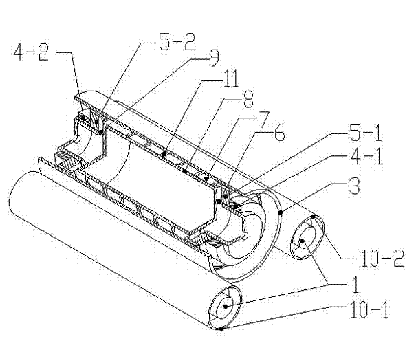 Device used for electrolyzing and processing double-faced trumped-shaped hole array in a thin walled cylinder