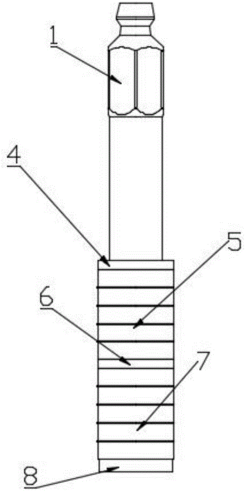 Steel connection water stopping needle