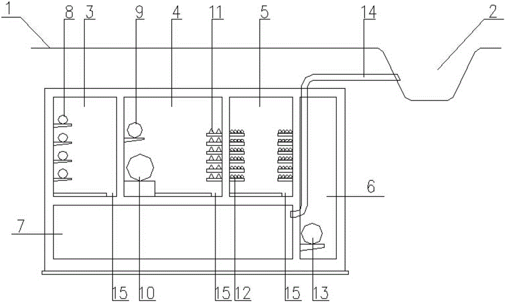 Underground comprehensive pipe gallery with water storage function