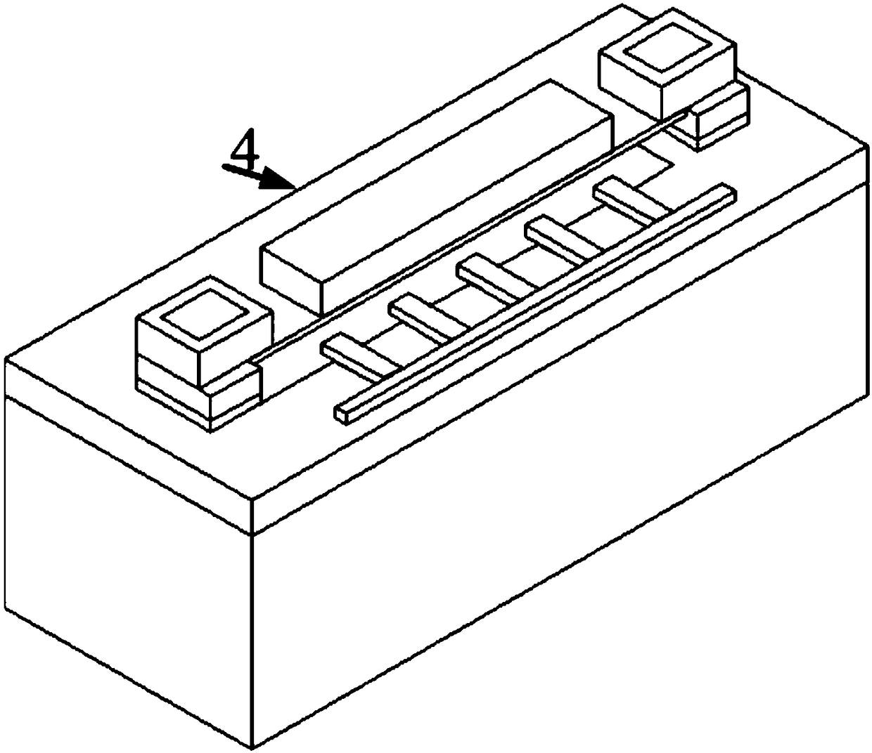 Electrically controlled terahertz wave switch with multilayer metal layer structures