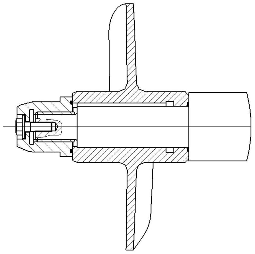 Axial flow pump impeller locking device