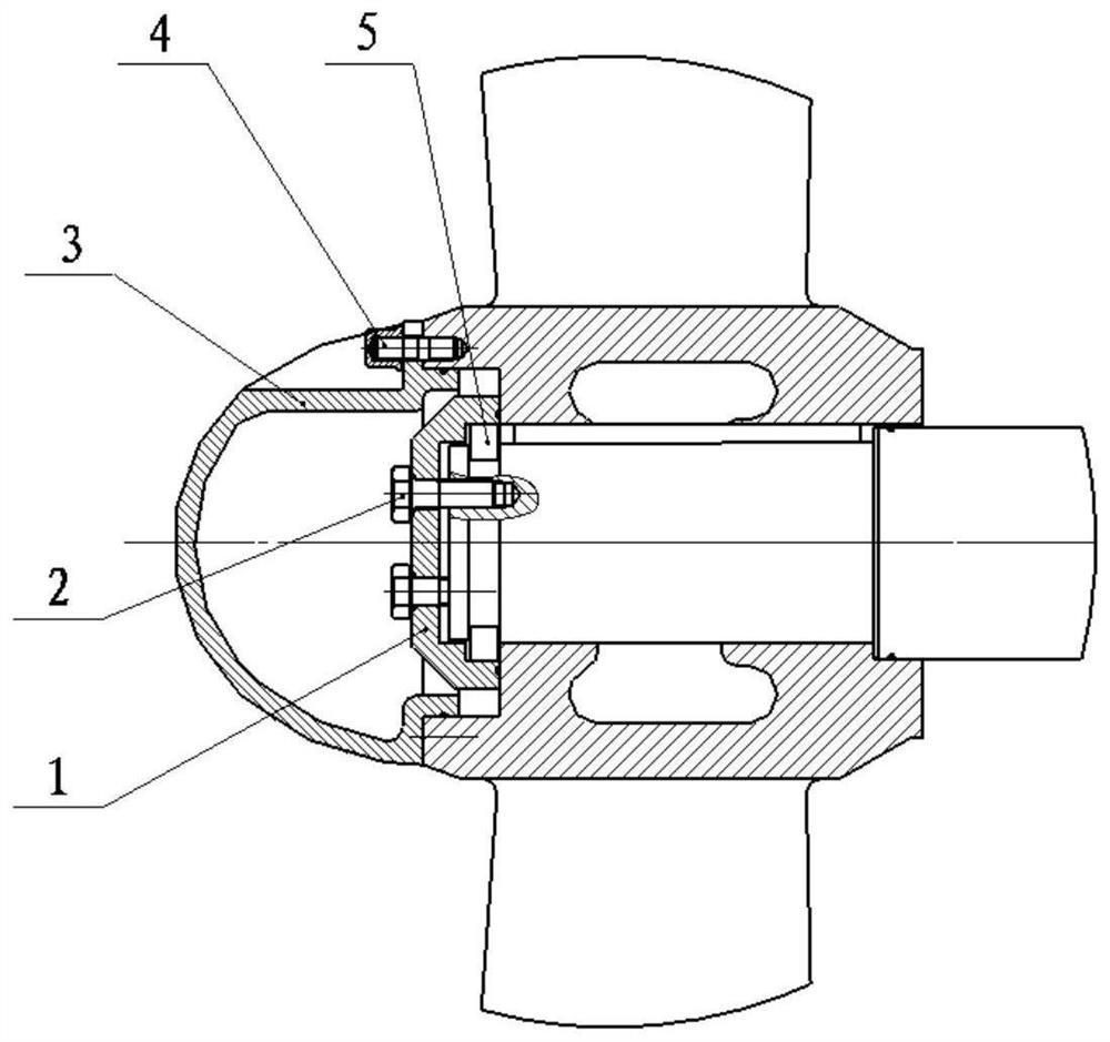 Axial flow pump impeller locking device