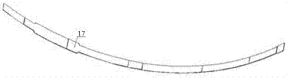 Tool and technique for machining long and narrow skin part