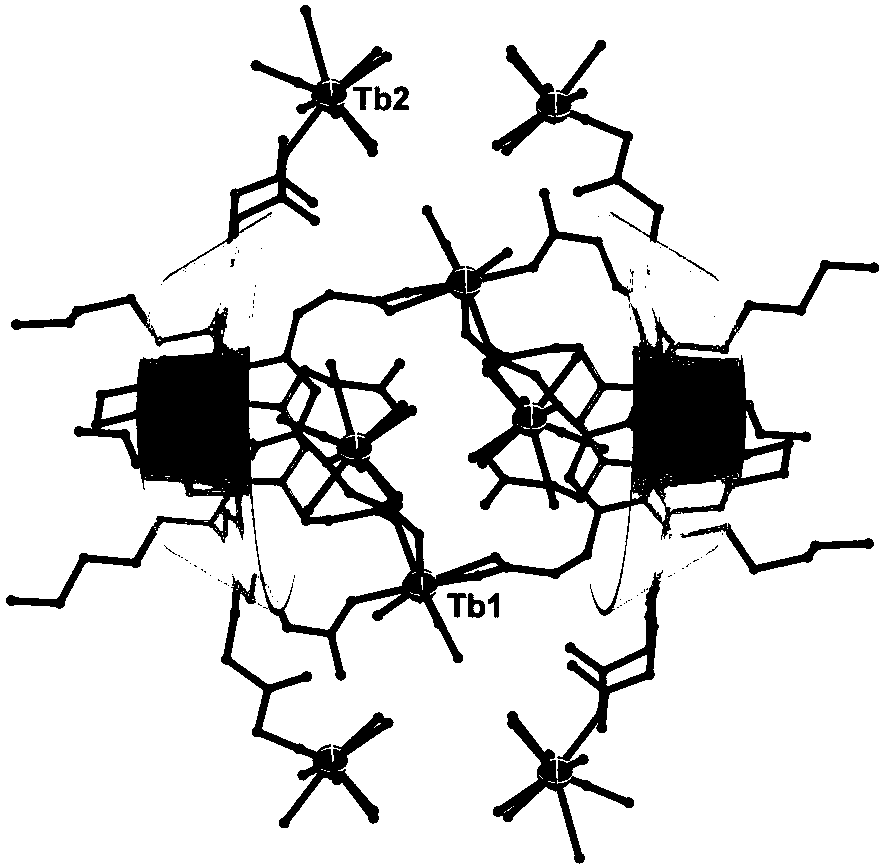 Terbium metal complex based on octacarboxy-calix[4]arene and preparation method thereof