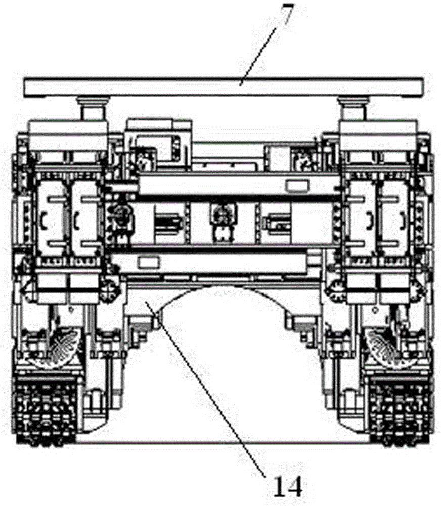 A rock bolter that collects coal mine mining, support and transportation in parallel and fast operation