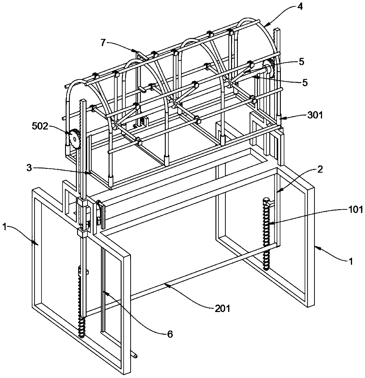 Welding tooling for production of main framework based on stainless steel metal cage