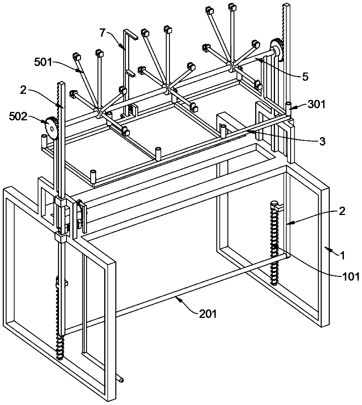 Welding tooling for production of main framework based on stainless steel metal cage