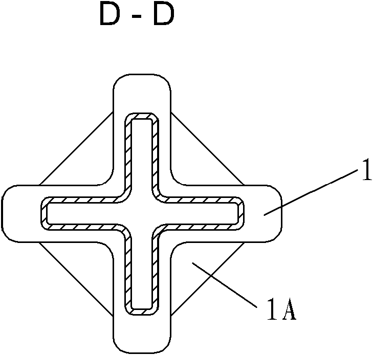 Cross-shaped non-toppling road cone