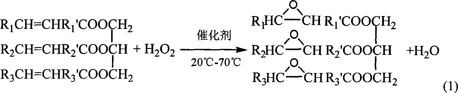 Method for preparing epoxidized soybean oil or epoxy fatty acid methyl(ethyl) ester by heteropolyacid liquid phase catalysis