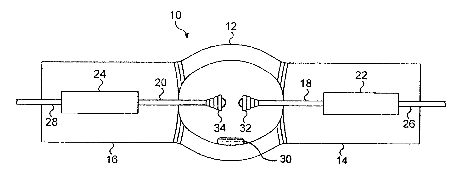 Ultra high pressure mercury arc lamp