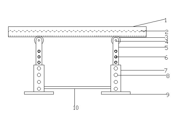 Lifting antiskid transmission track