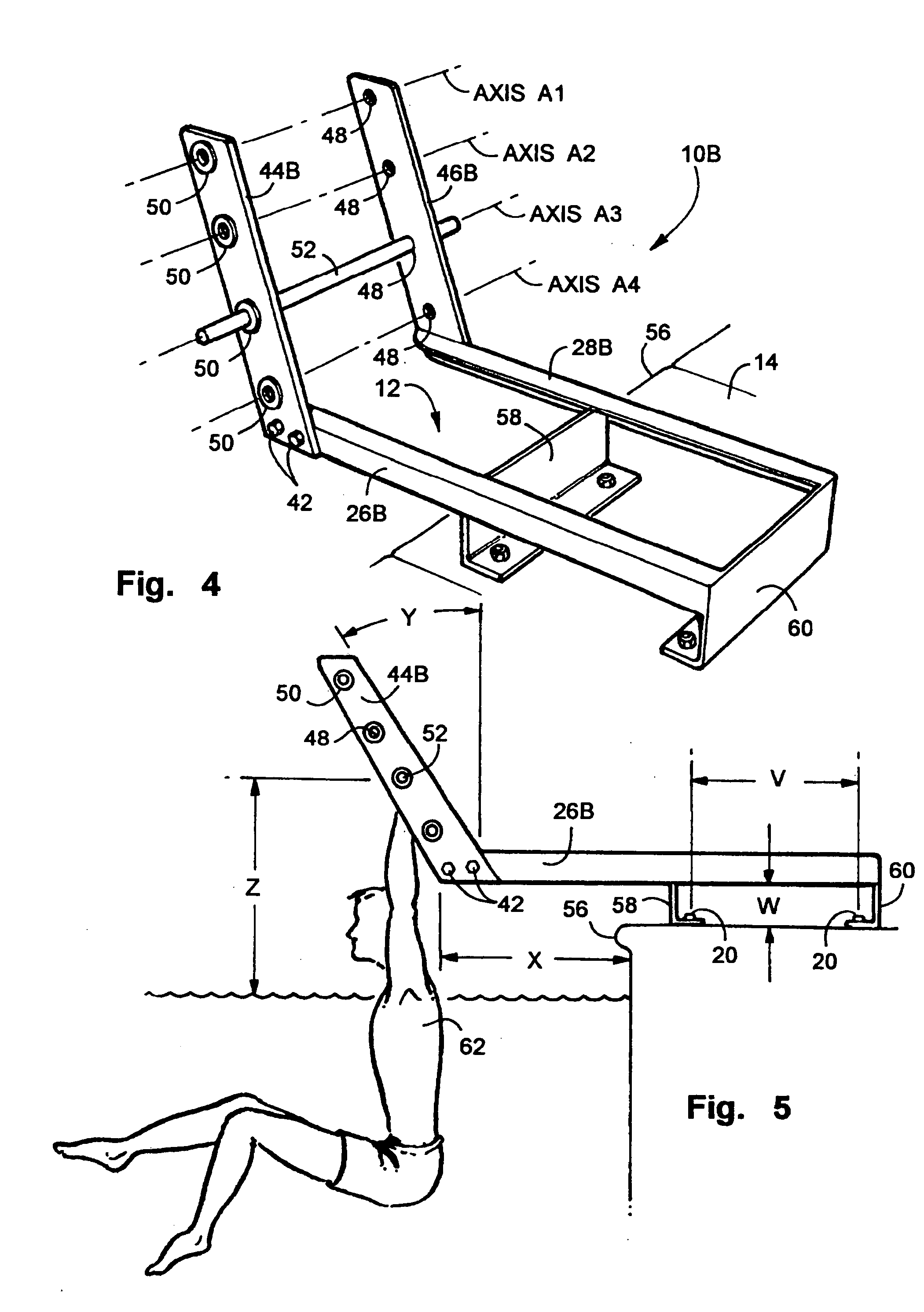 Adjustable aquatic exercise device