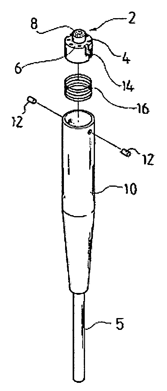 Hand piece for microdermabrasion device