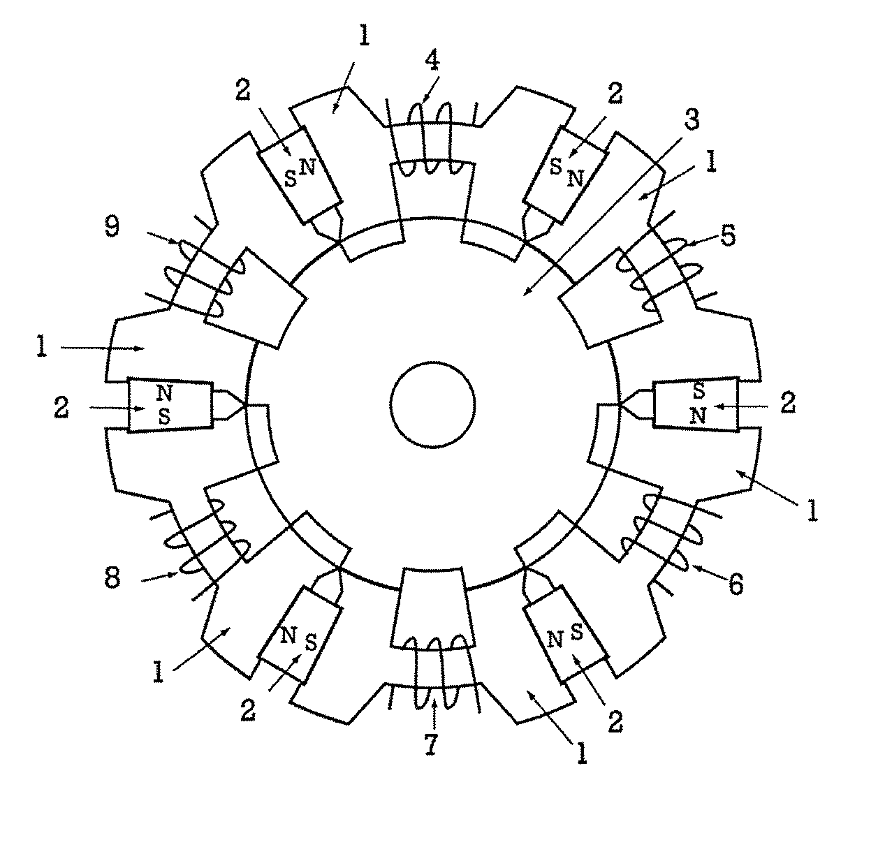 Hybrid permanent magnet motor