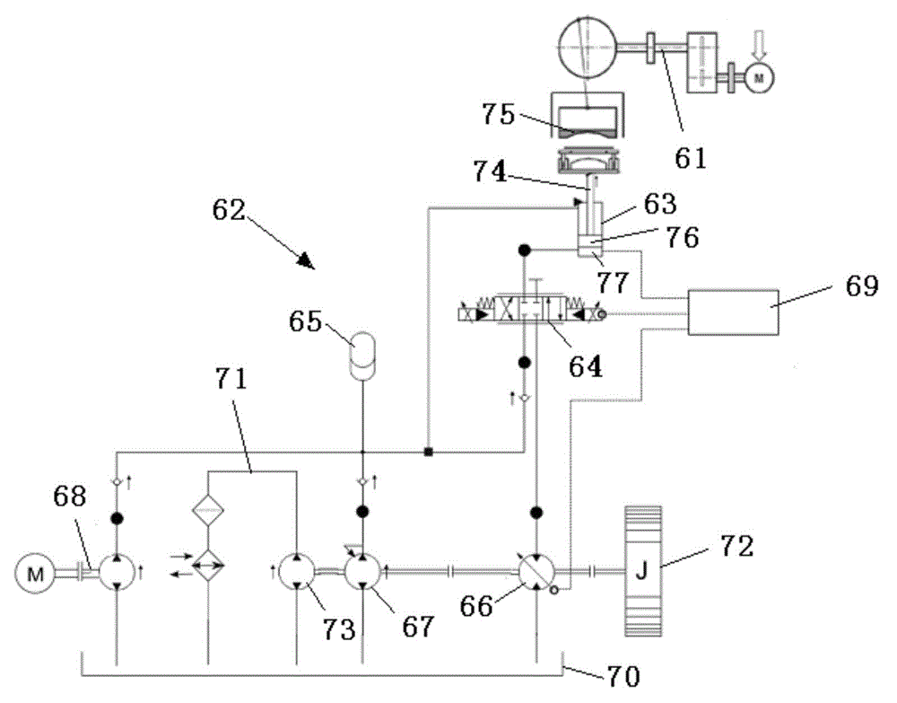 Hydraulic buffering system and equipment comprising hydraulic buffering system