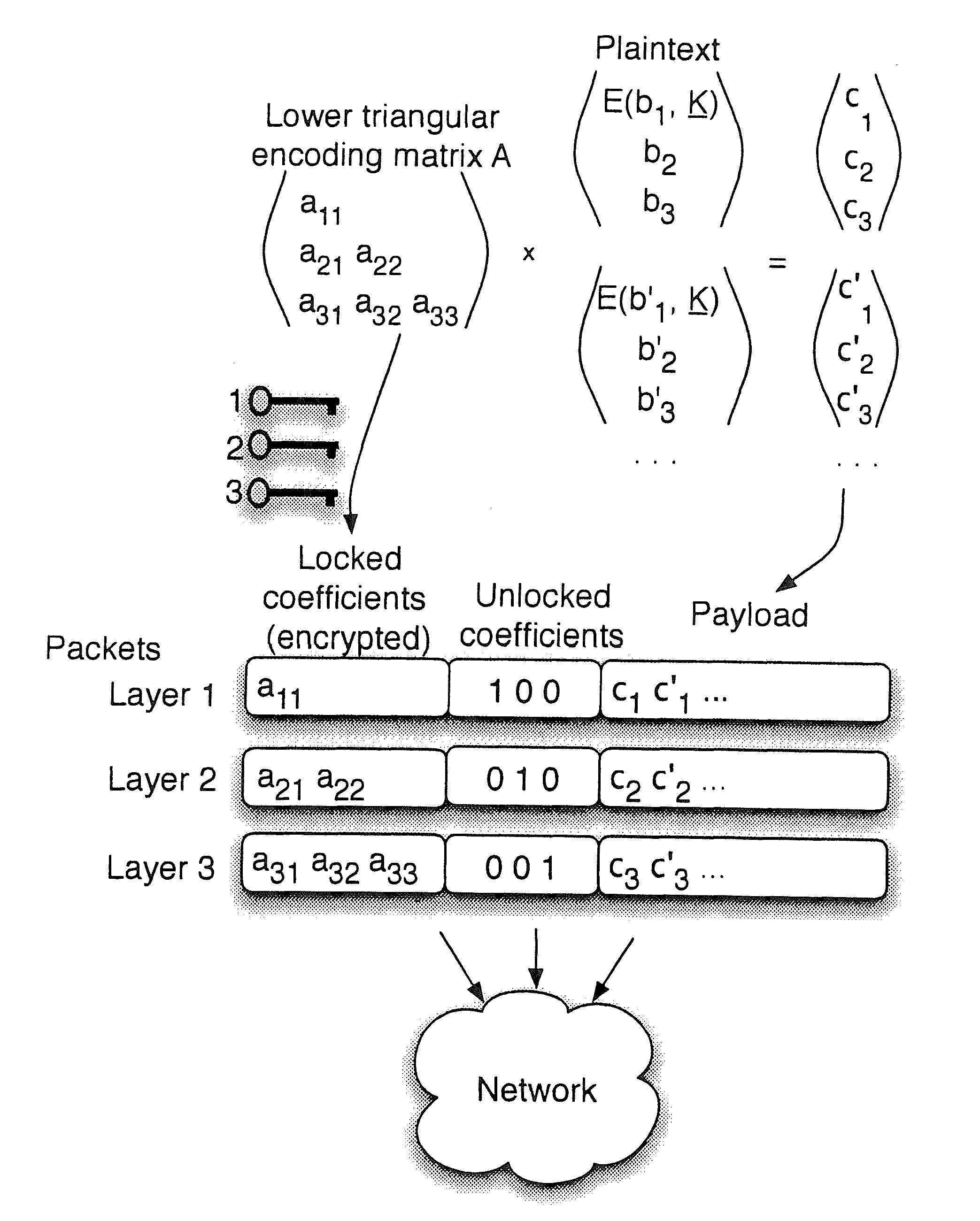 Secure network coding for multi-resolution wireless video streaming