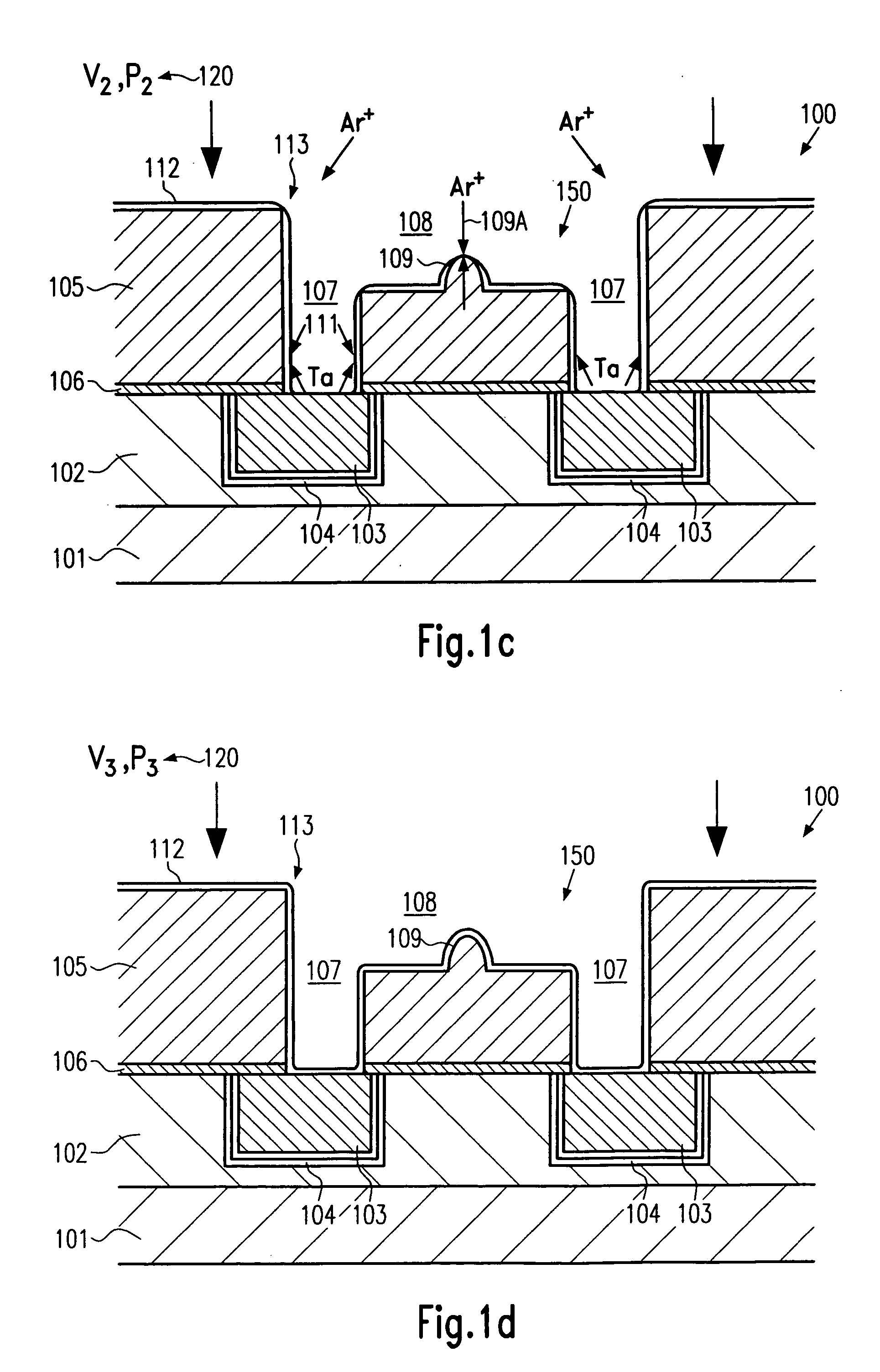 Method of forming a conductive barrier layer within critical openings by a final deposition step after a re-sputter deposition