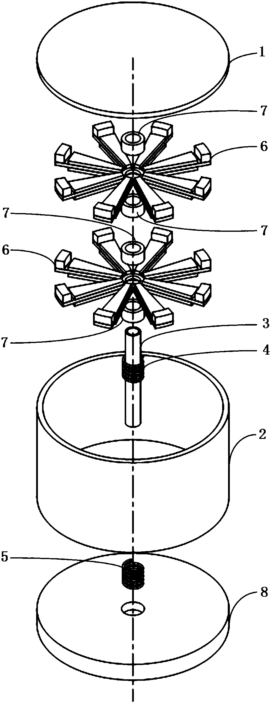 A magnetic suspension vibration energy capture battery