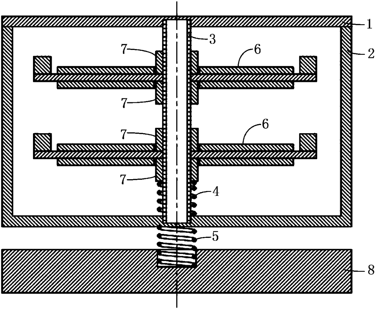 A magnetic suspension vibration energy capture battery