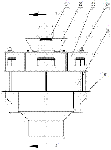 Old asphalt material crushing and recycling device and method