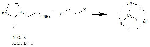 Synthetic method of 1,4,7-triazacyclononane-1,4-one and 1,4,7-triazacyclononane-1,4-thione