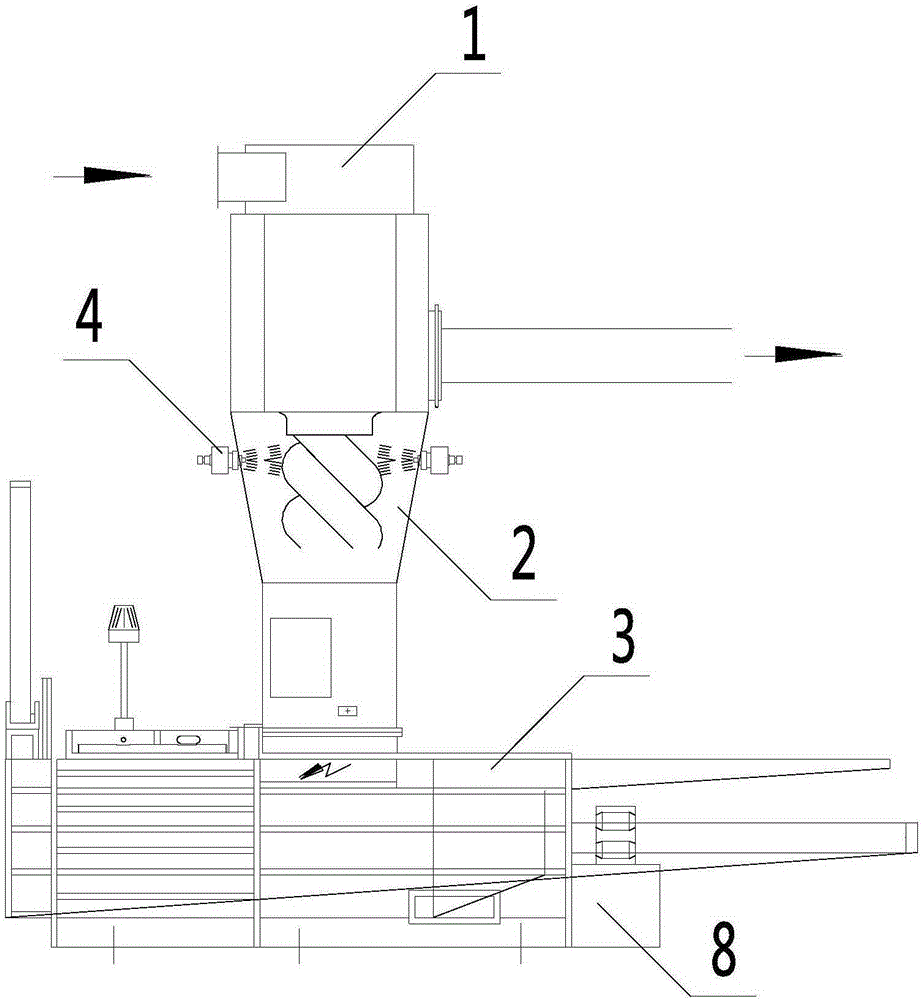 Automatic oil-wetting and baling device for hemp fibers