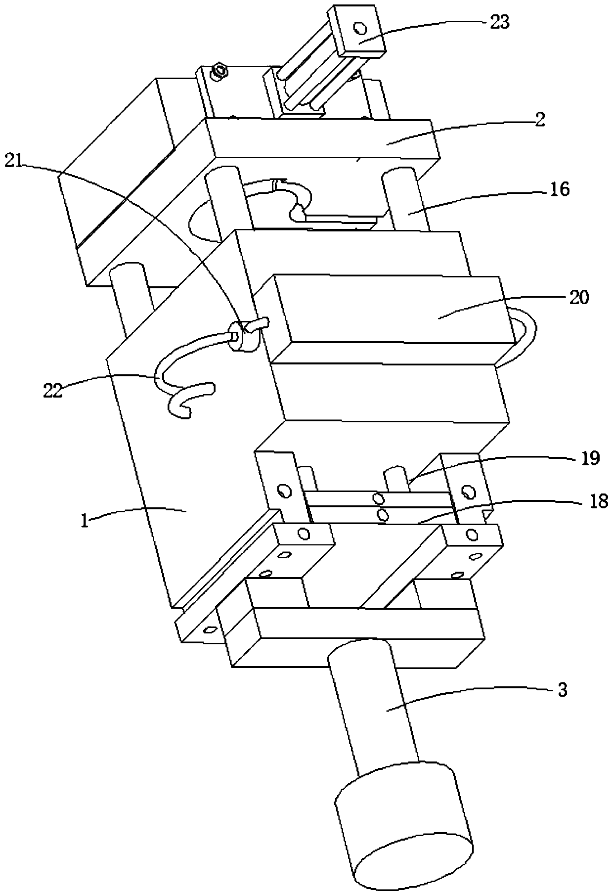 A molding die for automobile exhaust pipe