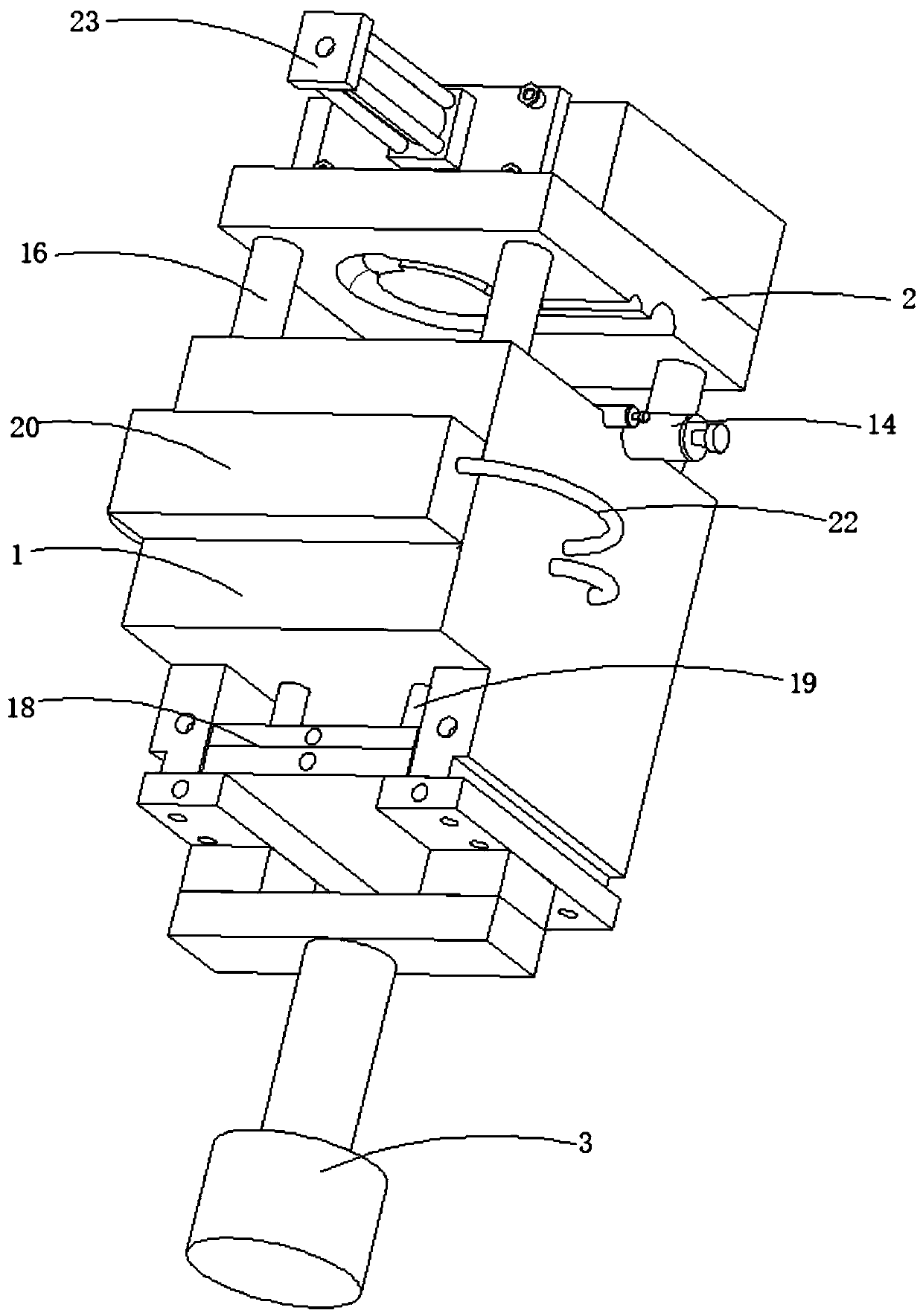 A molding die for automobile exhaust pipe