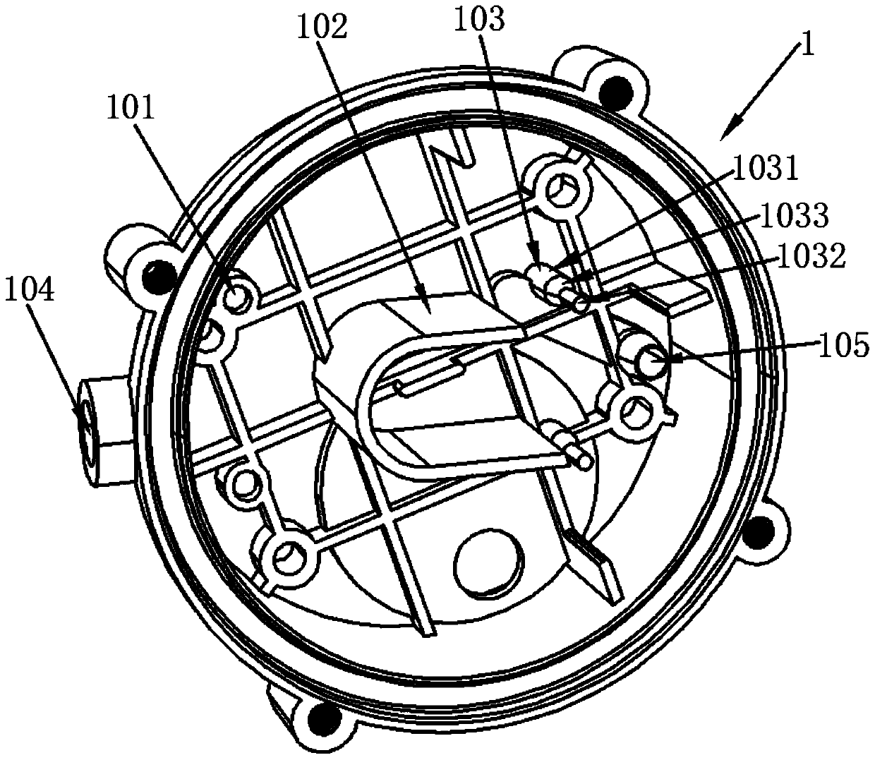 Vacuum drainage electroless mechanical micro-air pressure opening structure and use method thereof