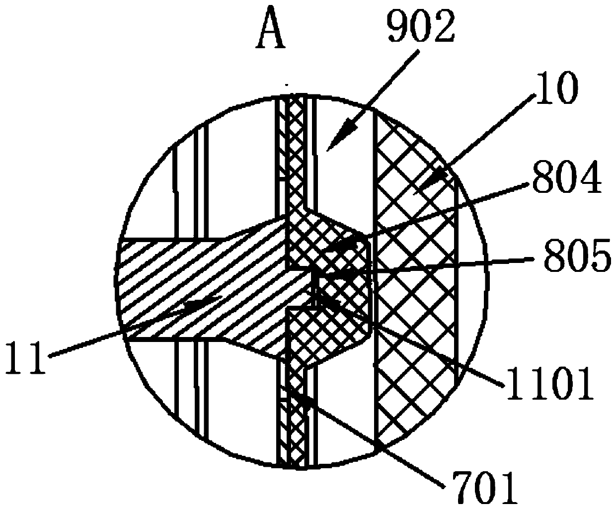 Vacuum drainage electroless mechanical micro-air pressure opening structure and use method thereof