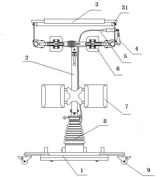 Training device of motion and quiescence balance for standing