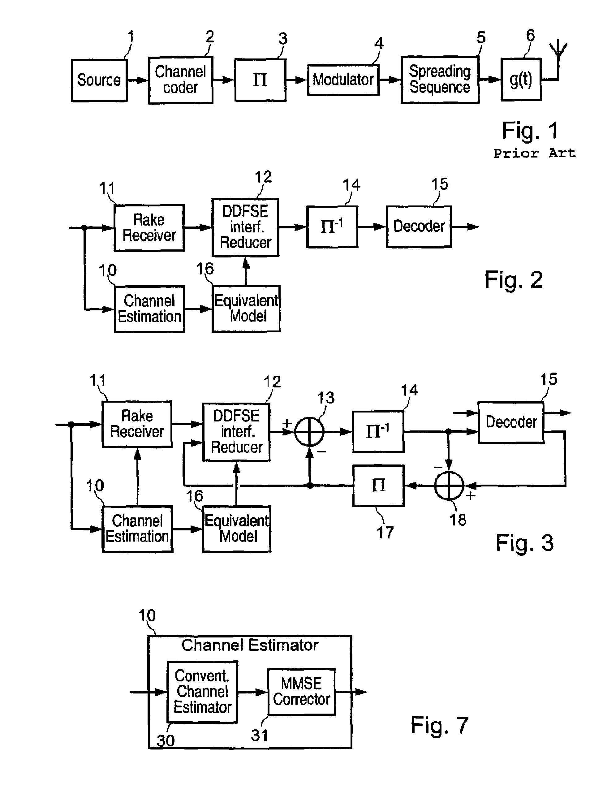 Sub-optimal iterative receiver method and system for a high-bit-rate CDMA transmission system