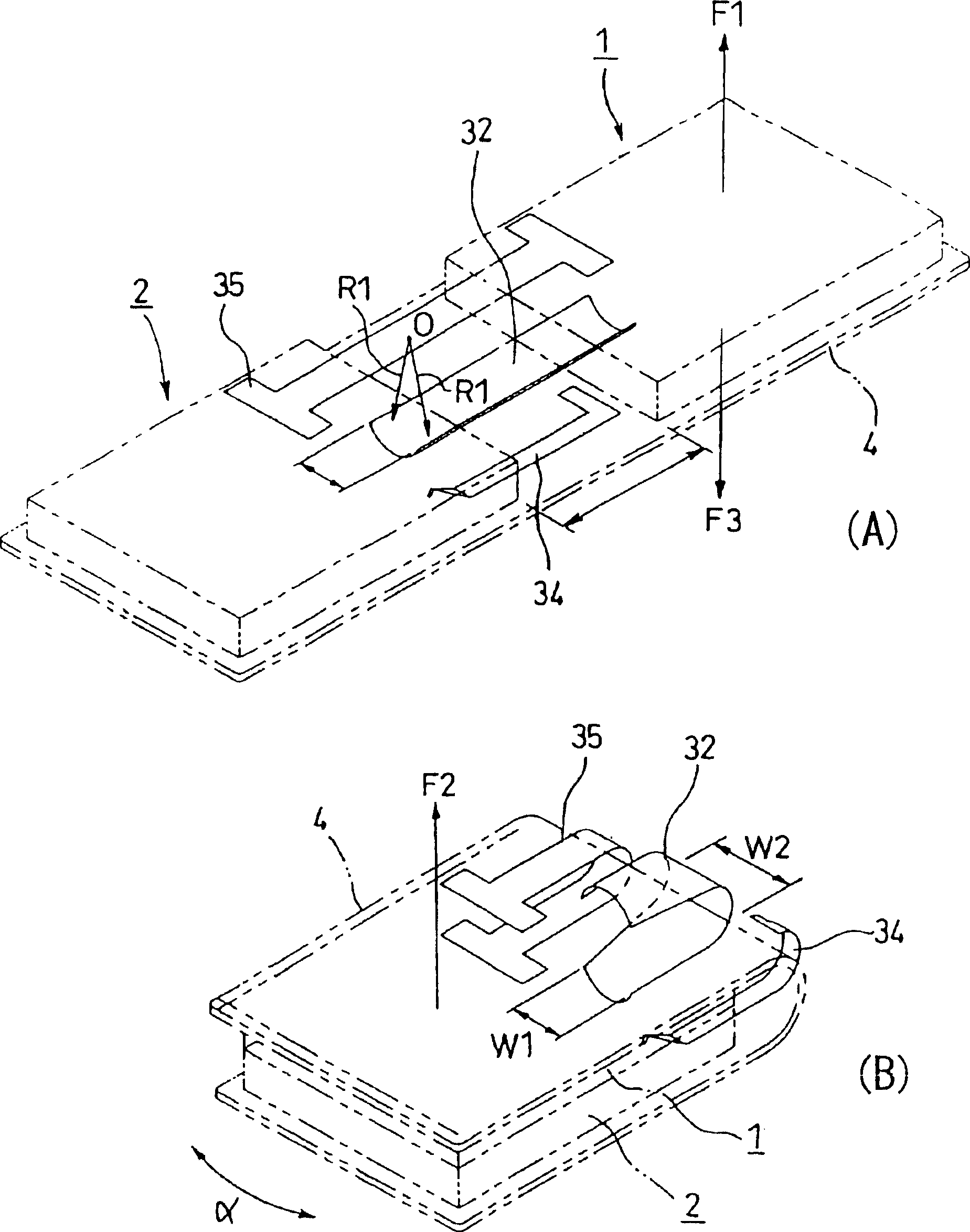 Connection device, small-sized electronic apparatus with the same, and folding portable terminal device