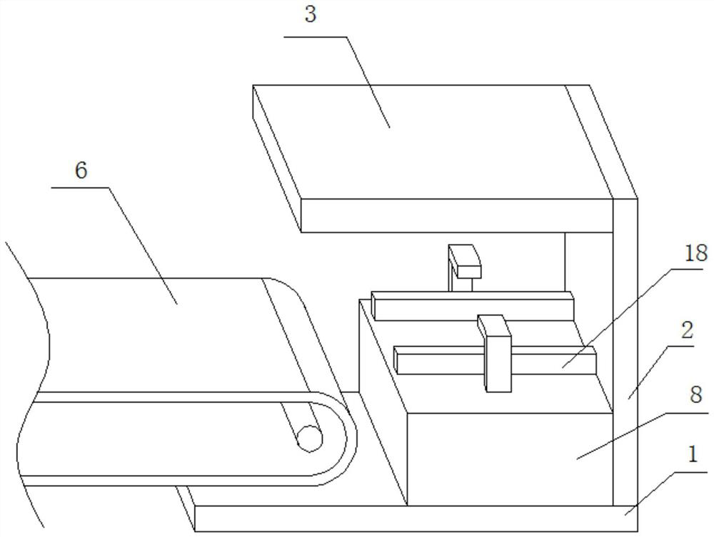 Automatic feeding and pressing device for communication circuit board chip