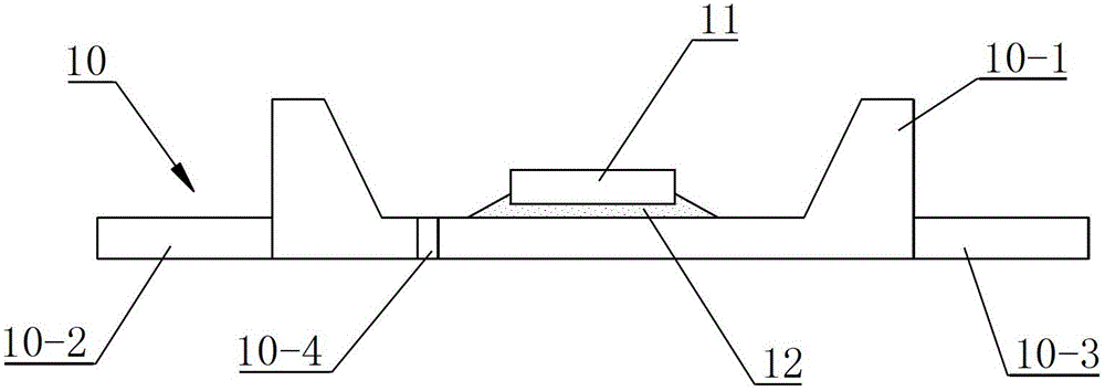 Die-bonding adhesive pressing method and pressurizing device