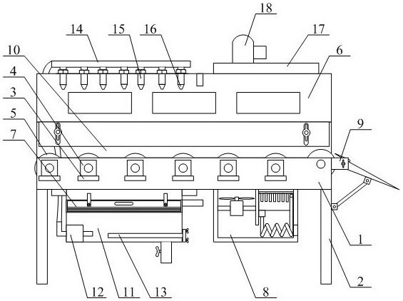 A multi-functional rubber tire extrusion line cooling chamber