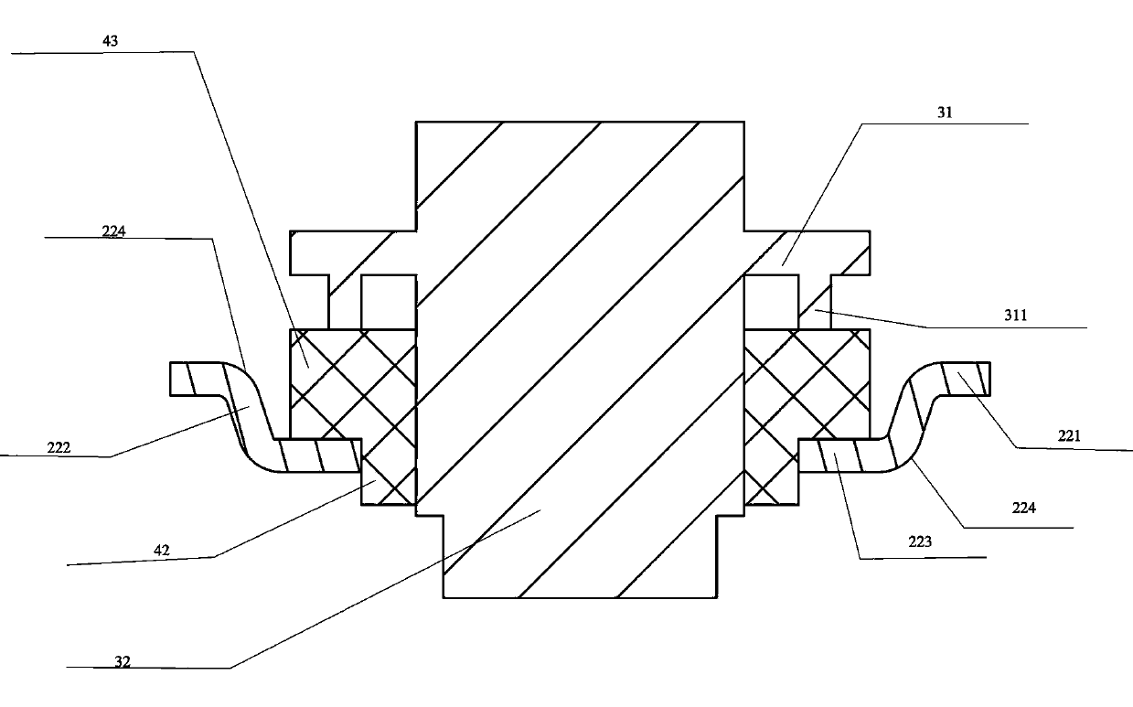 Cover plate component and battery with same