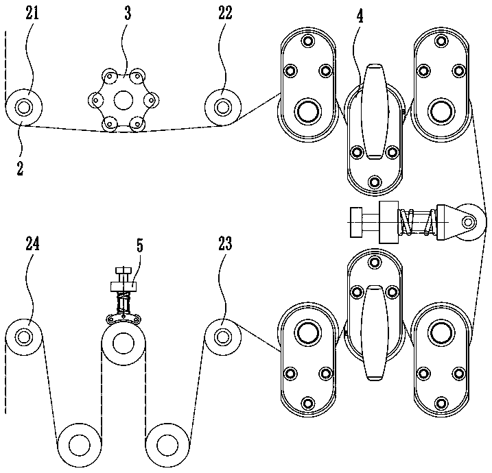 Yarn drawing hair removal equipment