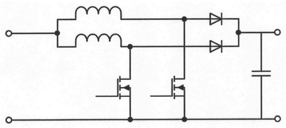 Magnetic coupling inductor of interleaving parallel converter and magnetic core