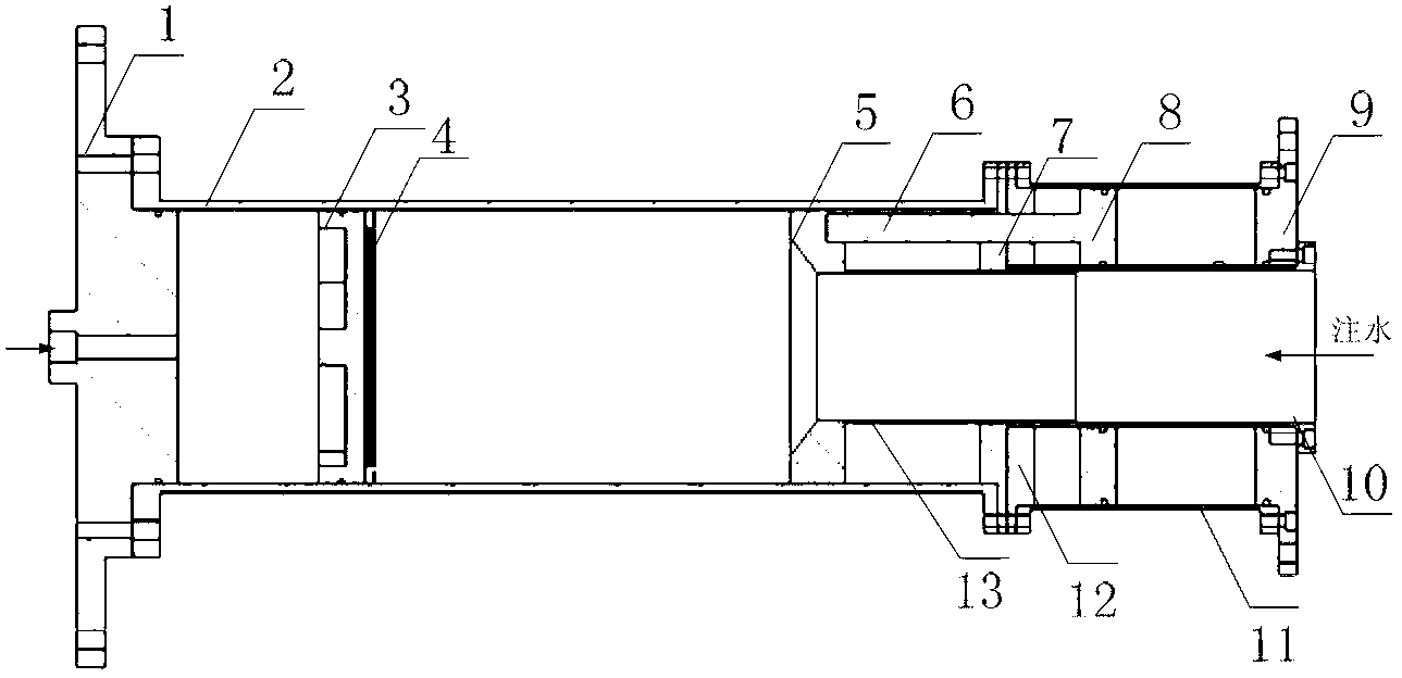 High-pressure gas water-bomb firing apparatus