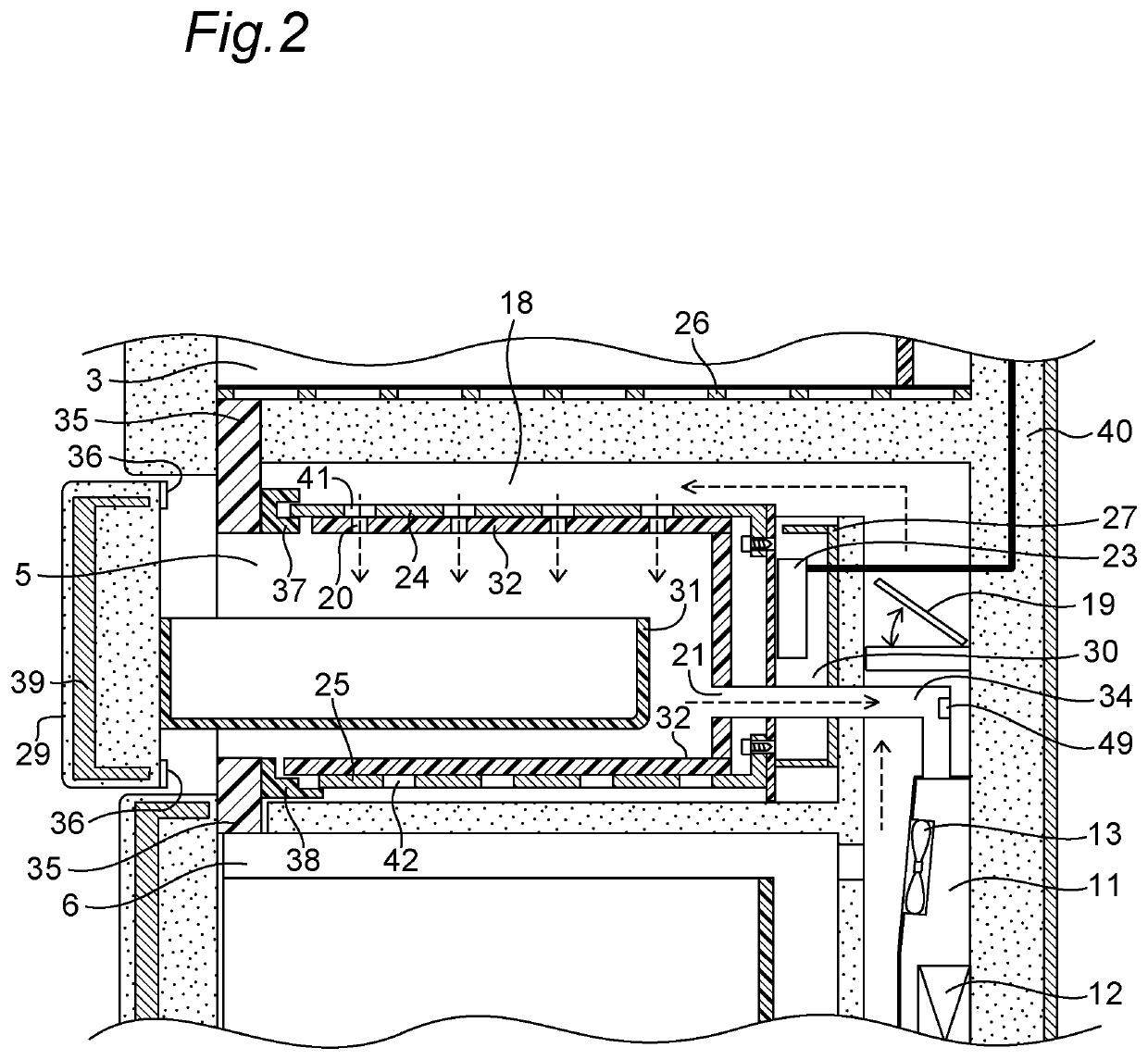 Heating device and refrigerator equipped with heating device