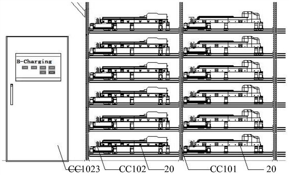 Intelligent battery storage and charging system for shared battery replacement of small electric passenger cars of different types