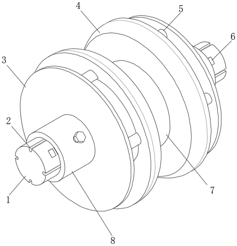 Compensation rope tensioning wheel anti-derailment limiting device